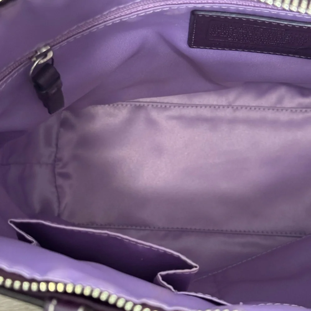 Coach RARE Purple Leather Tote + 5 Matching Accessories | Collector Set - Picture 6 of 16